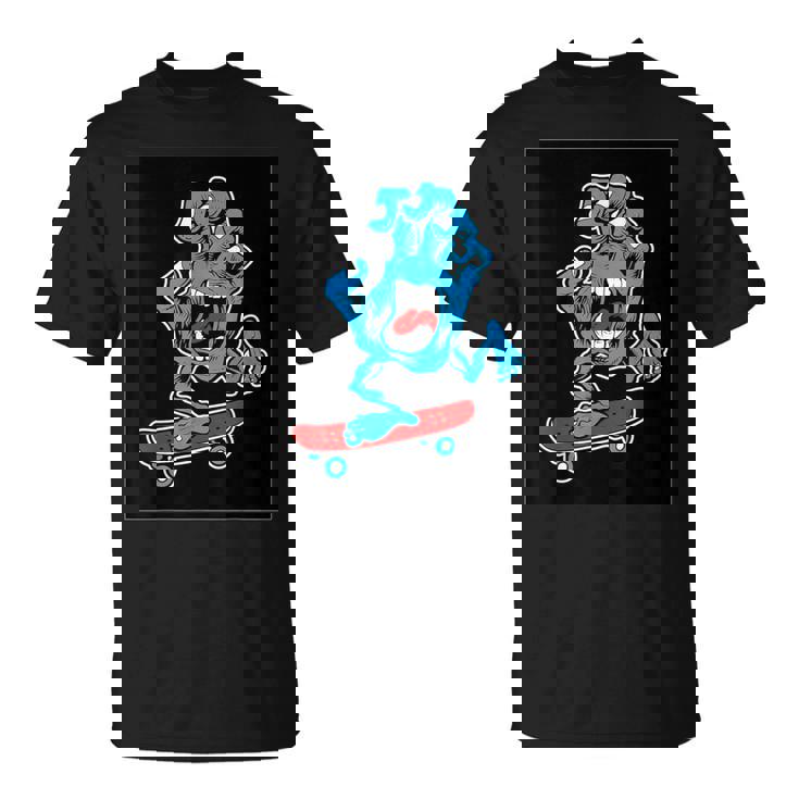 スクリーミング スケートボードハンド Tシャツ