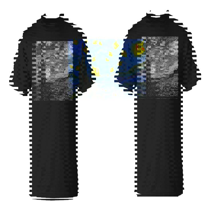 スクリーミングオウム オカメインコ 星月夜 Tシャツ