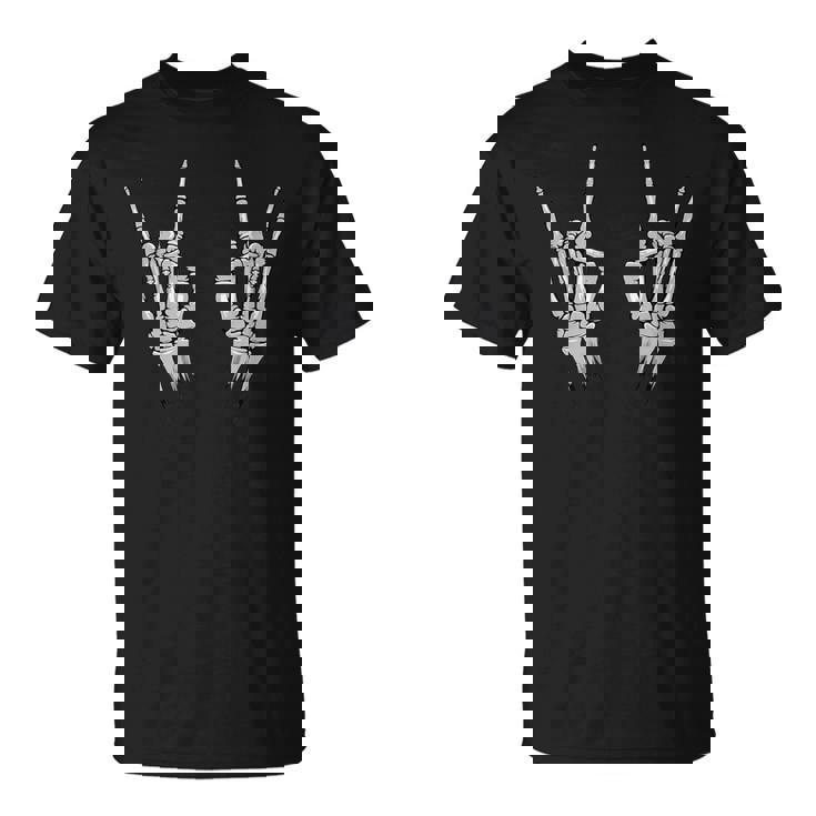 スケルトンハンド フレンチフォークロック ハードロック＆ヘヴィメタル Tシャツ