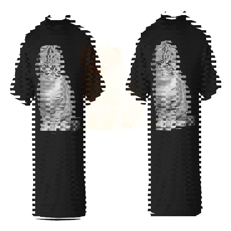 スコティッシュフォールド シンプルデザイン Tシャツ