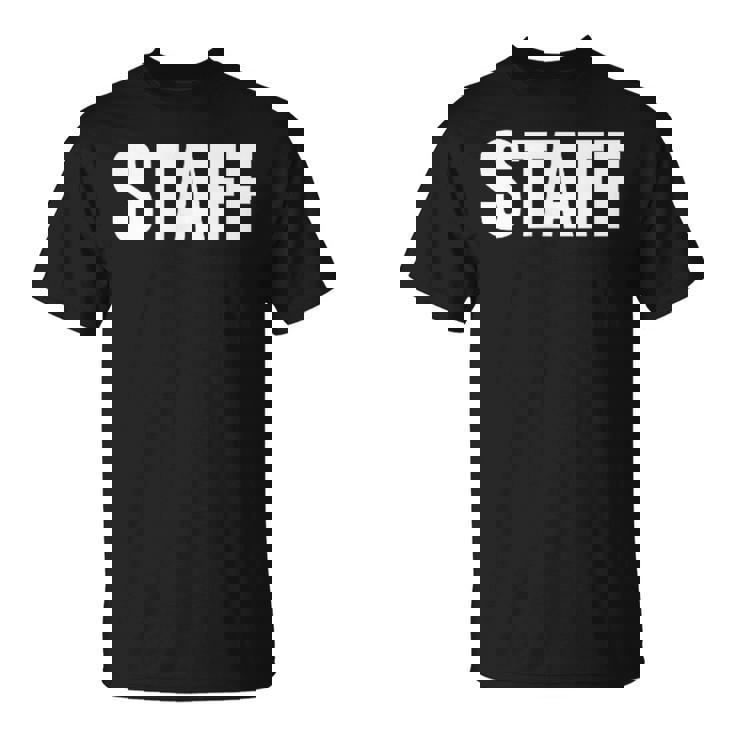 スタッフ社員 イベントスタッフ表裏プリント 白 Tシャツ