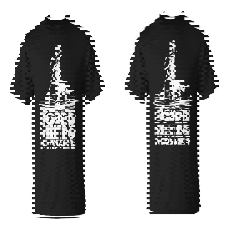 スタンドアップ パドリングボード ミーティングup 犬upボード パドリング Tシャツ