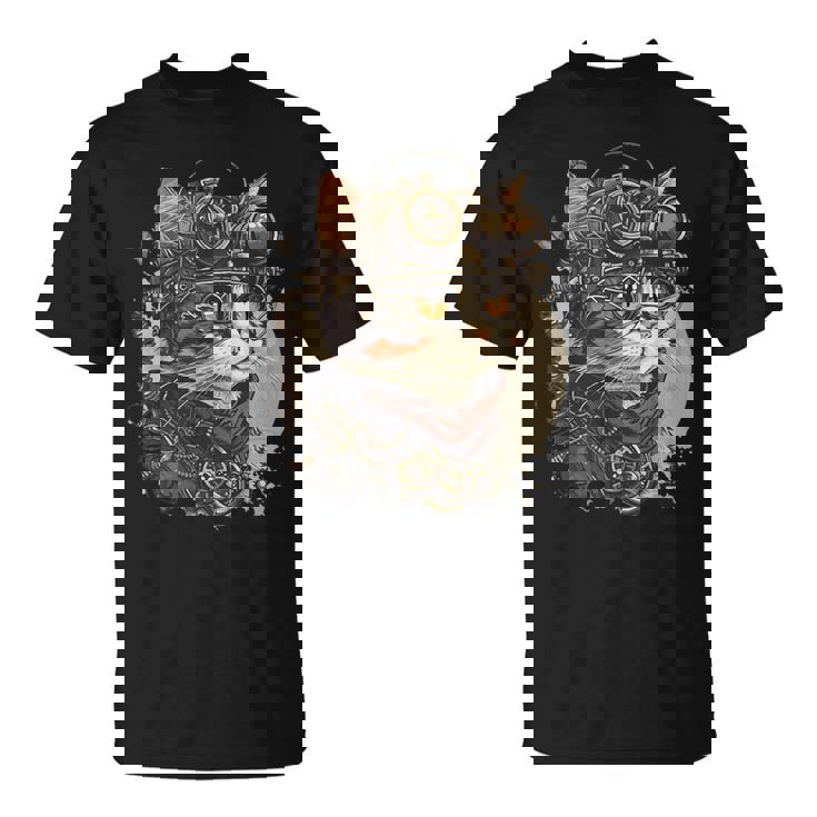 スチームパンク 猫 キティ 子猫 スチームパンク Tシャツ