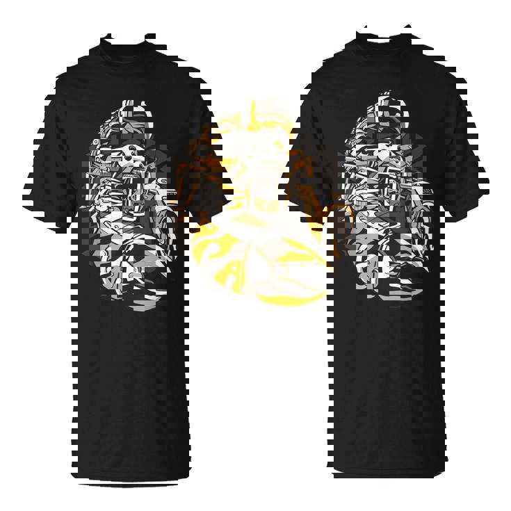 スチームパンクロボットサソリ アーティスティックグラフィック Tシャツ