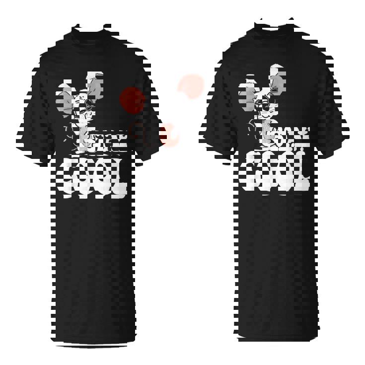 ステイ クール オーサム マウス ウェアリング サングラス 動物 ネズミ Tシャツ