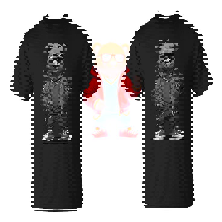 ストリートウェア ヒップホップ ラップ ラッパー ベア クール アーバン グラフィック Tシャツ