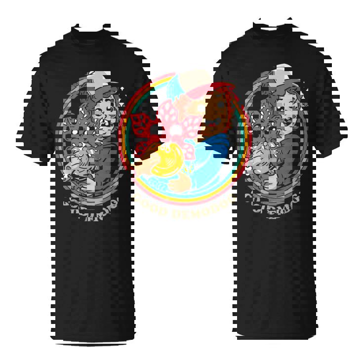 ストレンジャー・シングス ダスティン デモドグ ミーム 好奇心 コンパニオン 84 Tシャツ