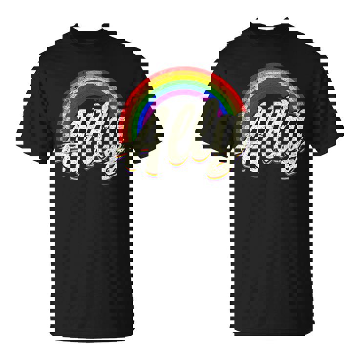 ストレートの味方、レインボーカラー、Lgbtプライド Tシャツ