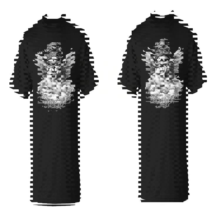 スマイルは後で泣いてエンジェルチョロチョーラタトゥーチカノsmile Now Cry Later Tシャツ