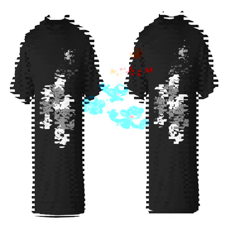 スマーフグループ スマーフ ガーガメル 魅惑のブルーフレンズのファン Tシャツ