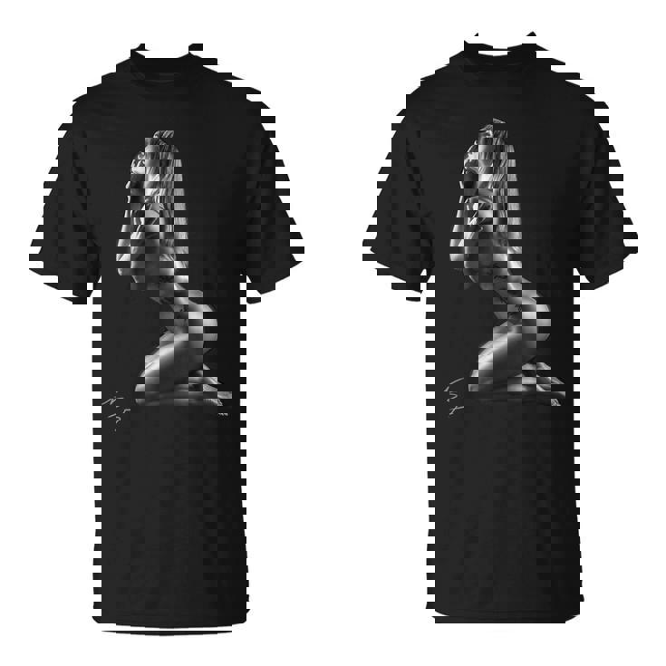 セクシーガールグラフィックtシャツ インプライドアクトオブファインアート Tシャツ