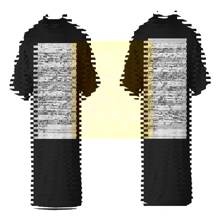 セバスティアン・バッハ ソナタ 楽譜 古典作曲家クラス Tシャツ