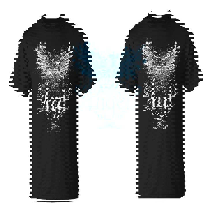 セラフィンの翼で昇天する天使のデザイン Tシャツ