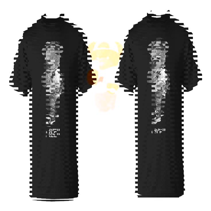 セルフィーを撮るかわいいテディベア Tシャツ