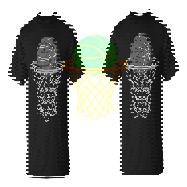 セントパトリックバスケットボールグリーンシャムロックバスケットボール Tシャツ