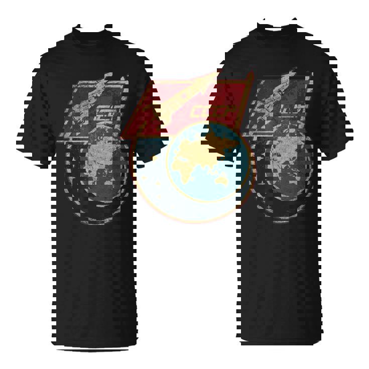 ソビエト連邦 宇宙 スプートニク ロケット Cccp ソ連 プロパガンダ Tシャツ