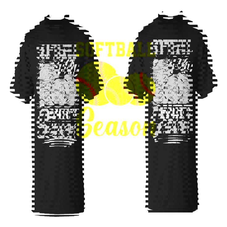ソフトボールは私の好きな季節の楽しいデザイン。 Tシャツ
