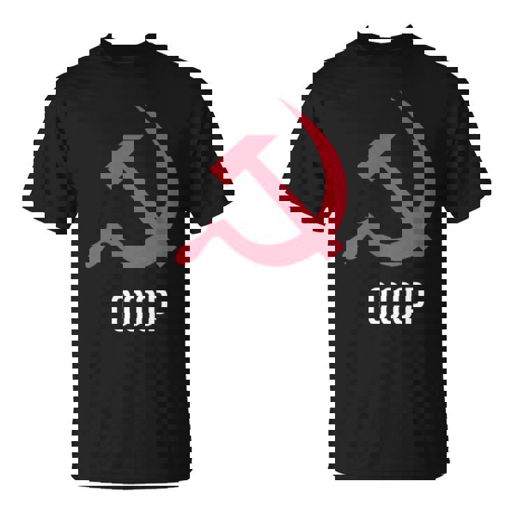 ソ連ロシアソビエト連合ハンマー 胸に鎌 Cccp付き Tシャツ