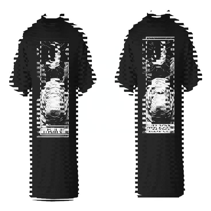 タロットカード ヴィンテージ 三日月 マナティー 海 動物 恋人 Tシャツ