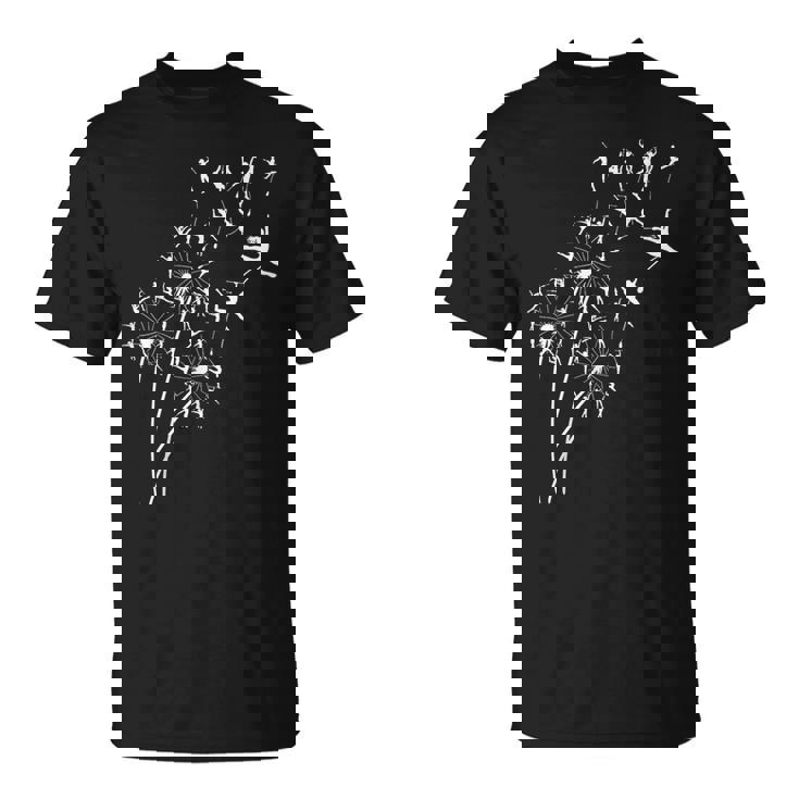 タンポポ バトントワラーの花、花のバトントワリング ツリー Tシャツ