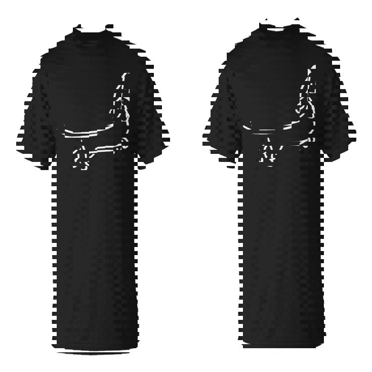 ダックスフンド 犬のモチーフの動物の顔 アートモチーフの犬 Tシャツ