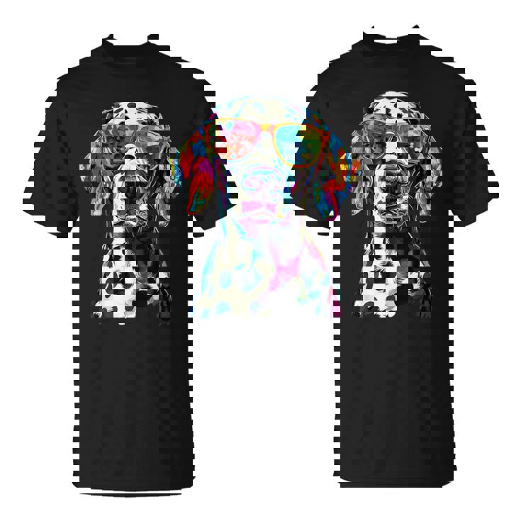 ダルメシアンとサングラスの犬 ダルメシアンが大好きです Tシャツ