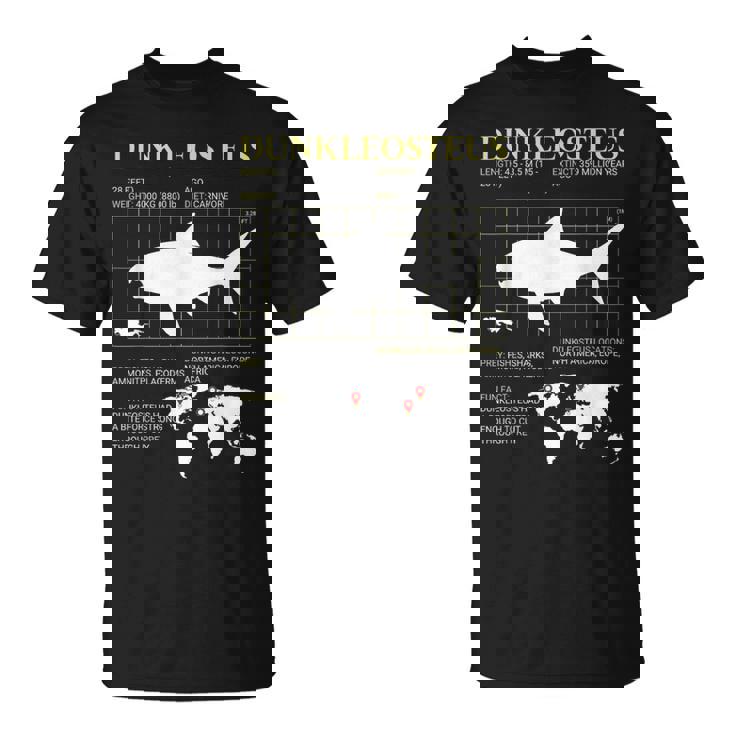 ダンクルオステウス デボン紀の海の怪物 絶滅動物 Tシャツ