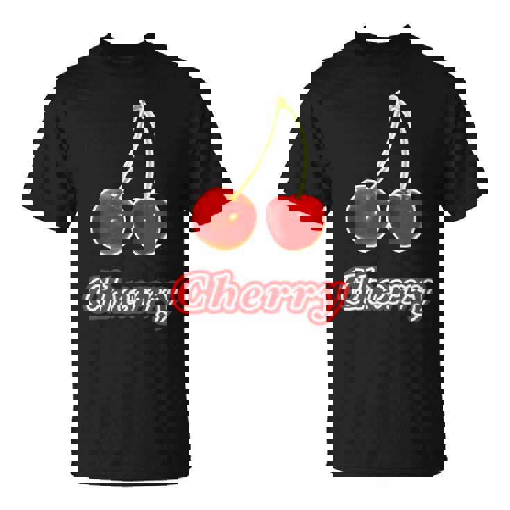 チェリー Cherry さくらんぼ 『フルーツ ポップ』果物 リアル レトロ 面白い イラスト Tシャツ
