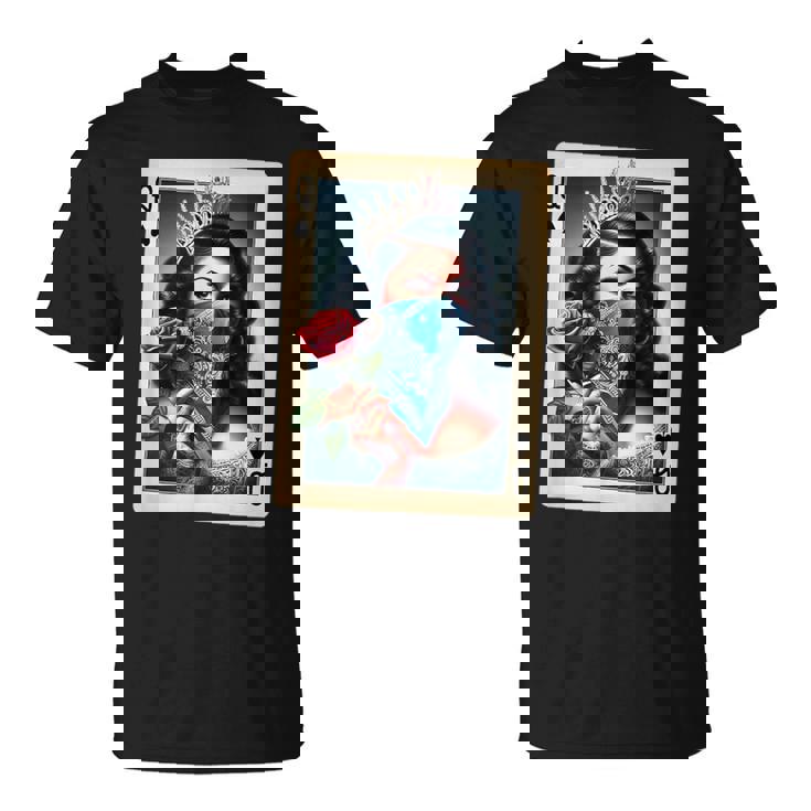 チカーナ レイナ チカーノ シャツ チョロ クイーン かわいい レトロ ローライダー Tシャツ