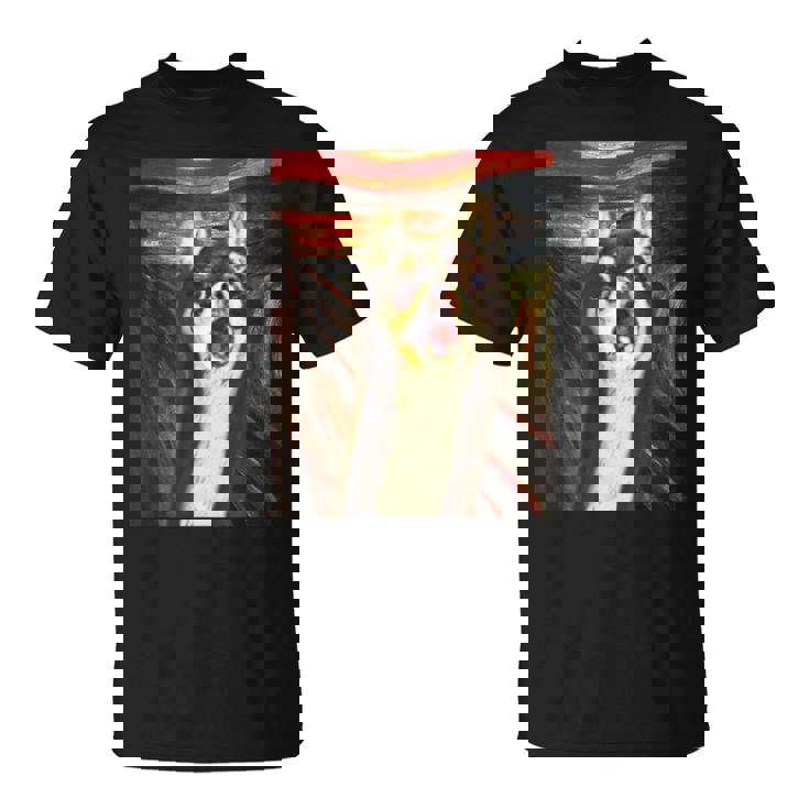 チワワ 面白いtシャツ 犬 ムンクの叫び かわいい メンズ 子供 おもしろ 服 グッズ ネタ わんこ Tシャツ