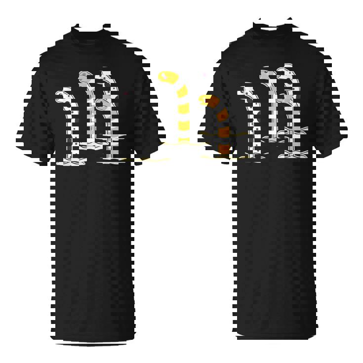 チンアナゴ & ニシキアナゴ【どうぶつフレンズ】水族館の生き物 かわいい 面白 動物 イラスト Tシャツ