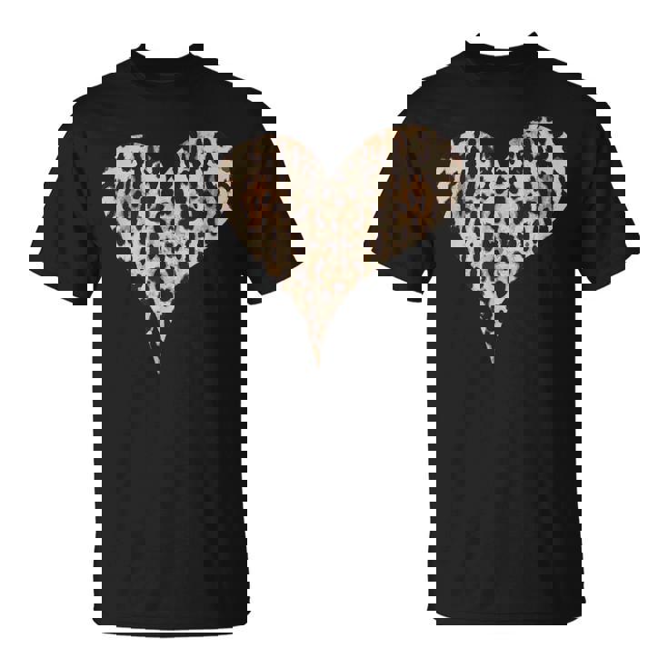 チーター ヒョウ柄 ハート Tシャツ