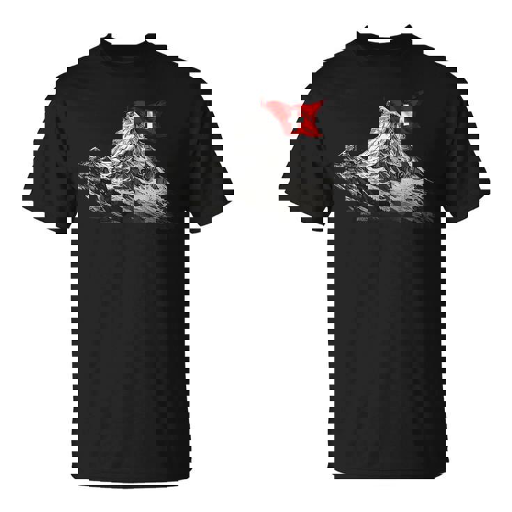 ツェルマットのマッターホルン スイス アルプス山脈 Tシャツ