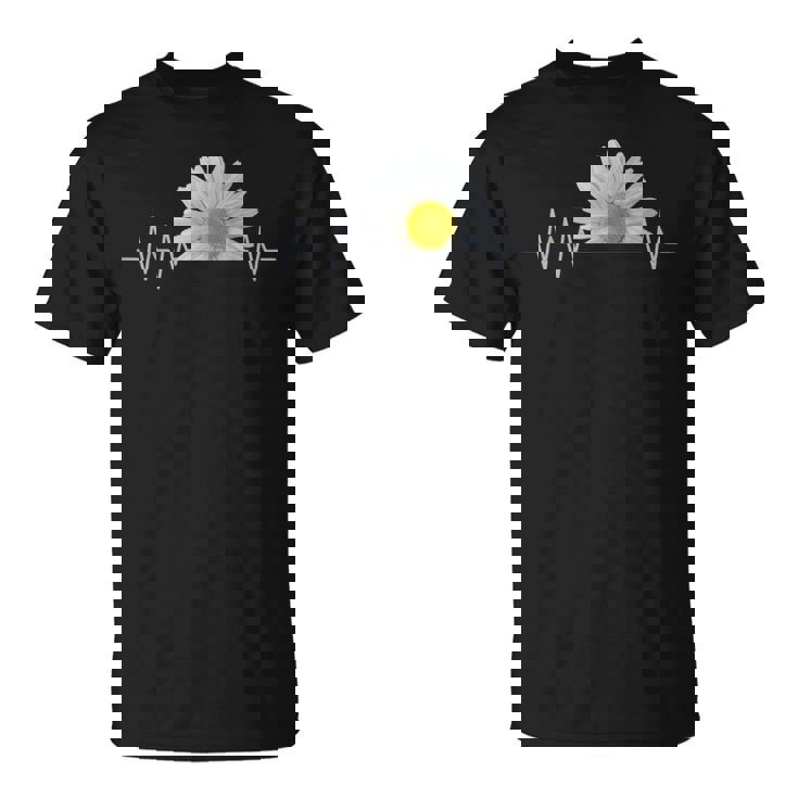 デイジー、ハートビート、花、花、花、ヒナギク Tシャツ
