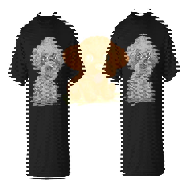 トイプードル かわいい いぬ 子犬 ペット おもしろ 動物 イラスト Tシャツ