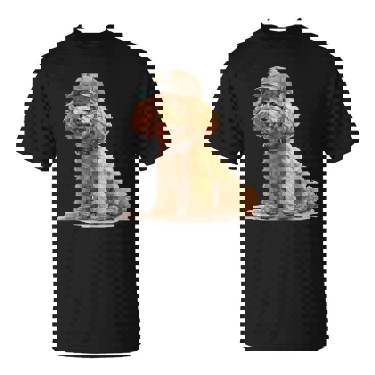 トイプードル 水彩 犬 野球帽 Tシャツ