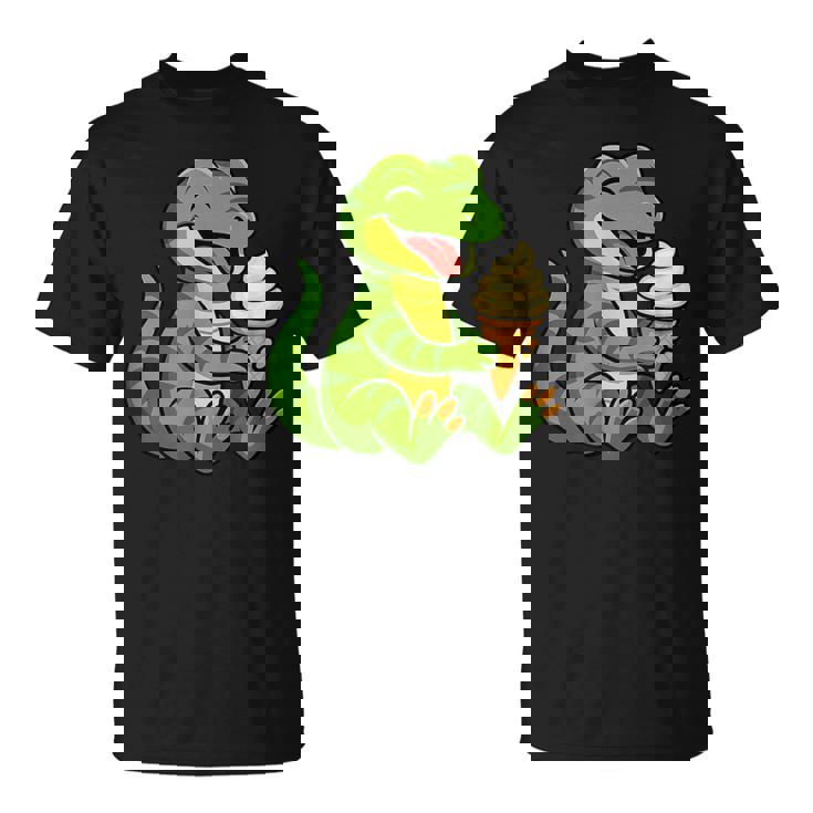 トカゲ アイスクリーム 動物園 動物好き カワイイ 男の子 女の子 キッズ Tシャツ