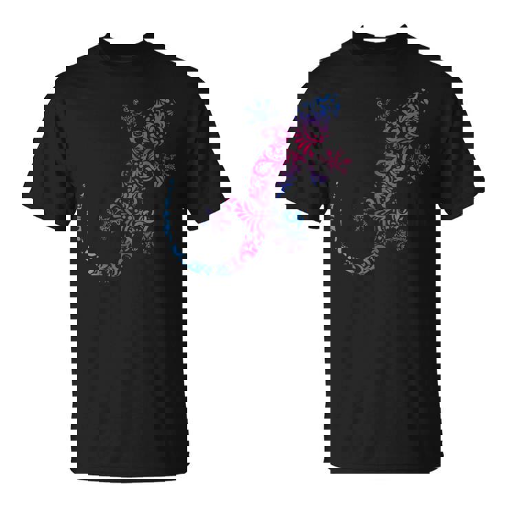 トカゲ爬虫類 マオリ柄 カメレオンヤモリ Tシャツ