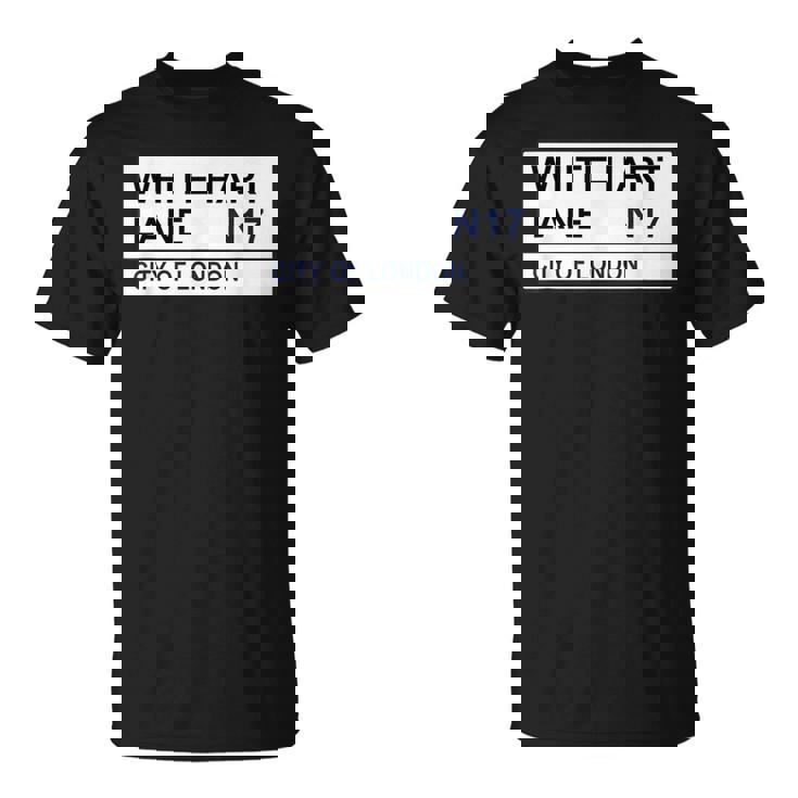 トッテナム フットボールチーム ホワイト ハートレーン ストリートサイン Tシャツ