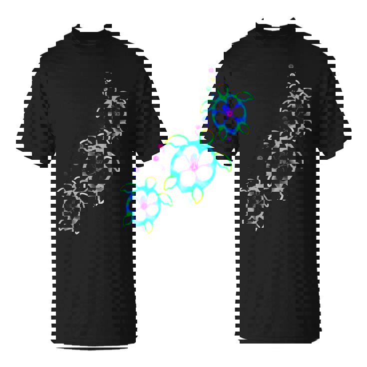 トロピカルカラー ハワイアン ホヌー ウミガメ Tシャツ