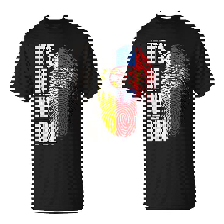 ドイツとセルビアのdna遺産フラグ Tシャツ