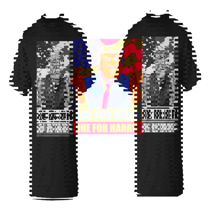 ドナルド・トランプ 中指 バイデン ハリス アメリカ 共和党員 Tシャツ