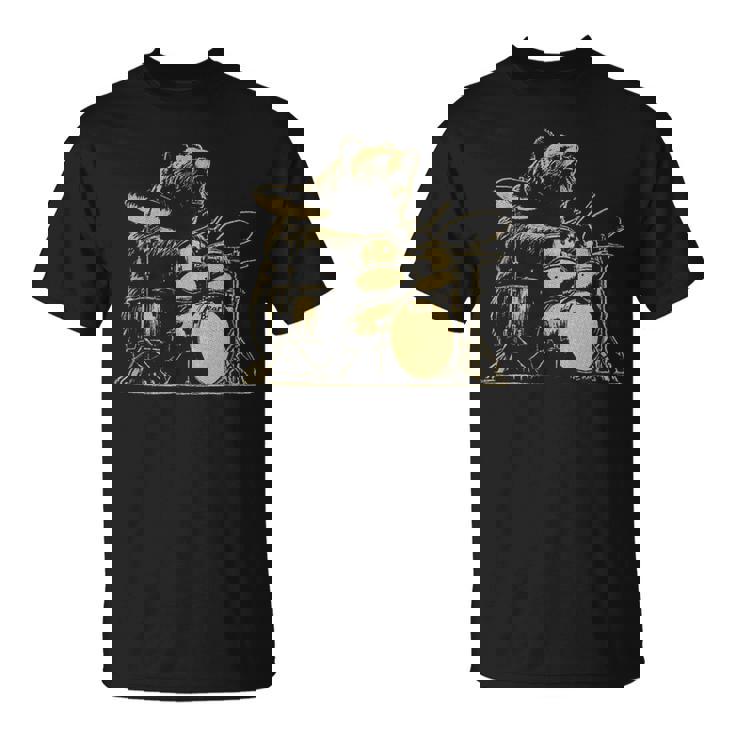 ドラマー ドラム クマ ドラムを演奏するミュージシャン Tシャツ