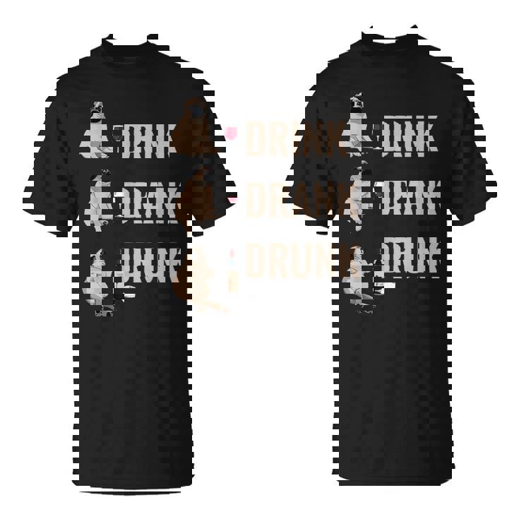 ドリンク 飲酒 パグ 飲酒 ワイン ミーム 面白い Tシャツ