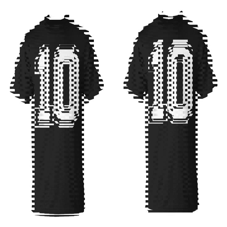 ナンバー10 誕生日ギフト スポーツ選手 チーム番号入りジャージ Tシャツ