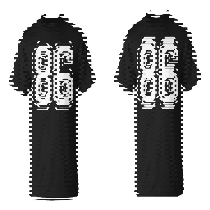 ナンバー86 86歳の誕生日ギフト選手チーム番号入りジャージ Tシャツ