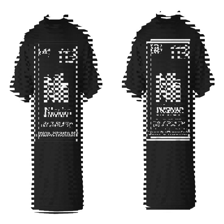 ニホニウム化学元素白 Tシャツ