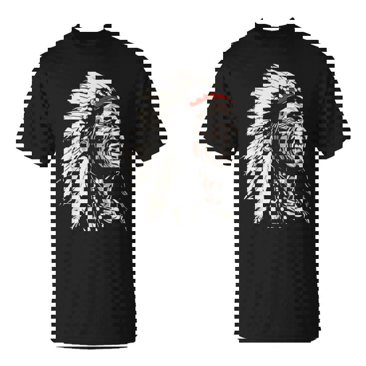 ネイティブアメリカン インディアン マルチカラー ビンテージデザイン Tシャツ