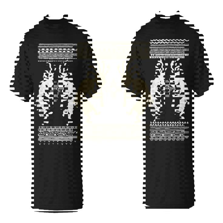 ネイティブアメリカン カルチャー ココペリ ミュージシャンボーダー 2 楽しい Tシャツ