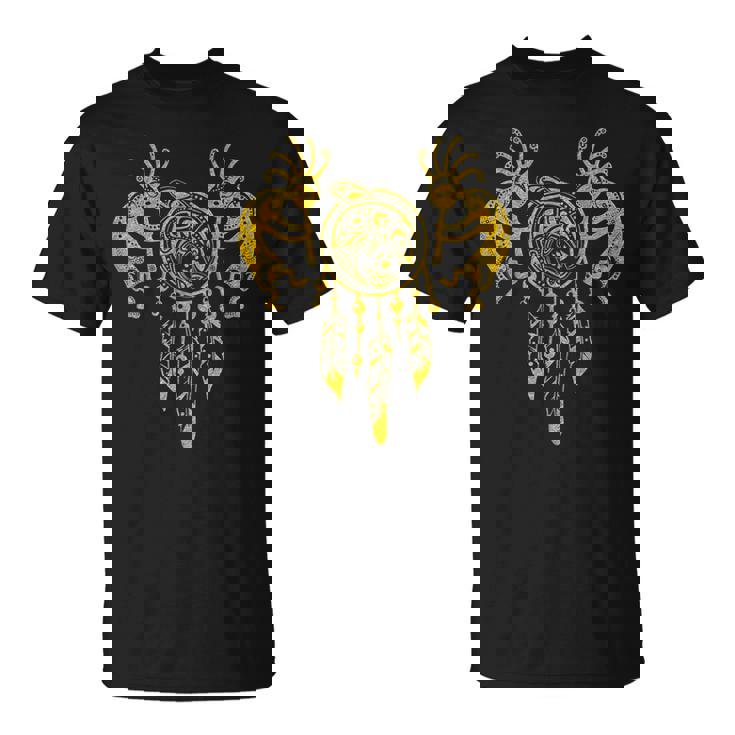 ネイティブアメリカン ココペリ クジラ ドリームキャッチャー 7 ファンファン ファン Tシャツ